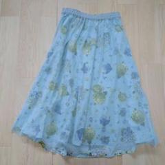 【予約】 ピンクハウス 紫陽花プリントスカート ドットチュールレース スカート
