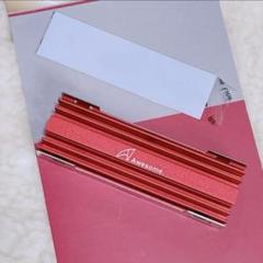 Awesome M.2 SSD NGFF 2280 アルミヒートシンク 赤