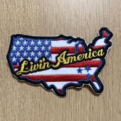 新品 Livin America THE USA 刺繍ロゴ 刺繍ワッペン パッチ