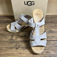 （K25282）★美品★ UGG アグ ウッドソールサンダル 25㎝