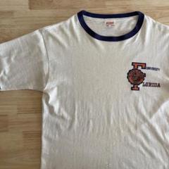 60's ヘインズ　リンガー　染み込み　tシャツ