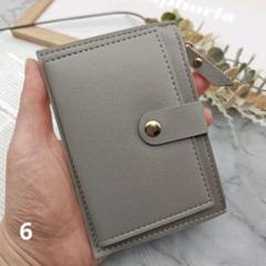 超軽量　ミニ財布　ミニウォレット　グレー　カード入れ