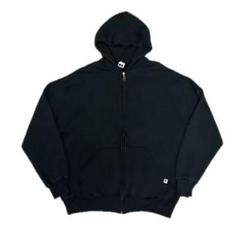 90s RUSSELL ATHLETIC ラッセル 短丈 フルジップ パーカー 90s RUSSELL ATHLETIC ブラック ジップパーカー L - メルカリ