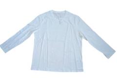2XLレディース長袖Tシャツ素材:綿93%スパンデックス7% ホワイト伸縮性有り