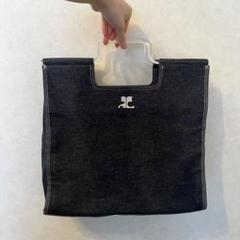 【良品】courreges クレージュ クリアハンドル ハンドバッグ デニム m90375029531_1.jpg?1726555131