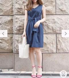 マーキュリーデュオ フロントリボンデザインステッチ ワンピース
