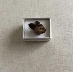 即購入不可　AndMary アンドマリー　動物モチーフ　ピアス　片耳　白うさぎ 即購入不可 AndMary アンドマリー 動物モチーフ ピアス 片耳 茶