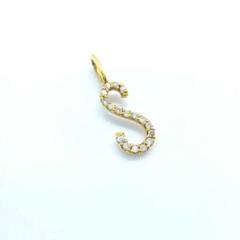 K18★ダイヤモンドイニシャルペンダントトップ