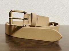 【美品】メゾンボワネ レザーベルト ベージュ ゴールド ロング ナロー 美品】メゾンボワネレザーベルトベージュゴールドロングナロー
