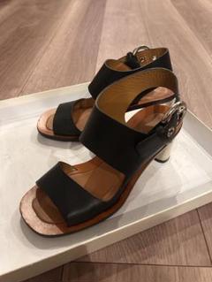 セリーヌ メタルヒール　バンバン　フィービーサンダル　35.5 ブラウン CELINE / セリーヌ | フィービー期 BANBAN バンバン メタル