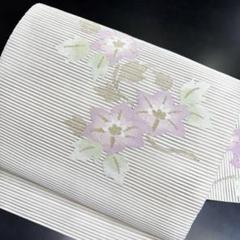 8-8 夏帯 夏物 名古屋帯 九寸 美品 正絹 着物 名古屋仕立て 絽