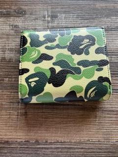 A BATHING APE カモフラージュ 二つ折り財布 カモフラージュ（迷彩） グリーン（緑）系 財布・雑貨(メンズ