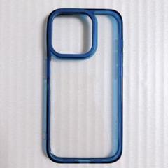 iPhone 15 Pro 保護 ケース ブルー クリア 15Pro 青