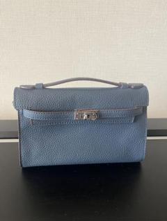 アローラ　ケリーポシェットミニバッグ ネイビー　本革