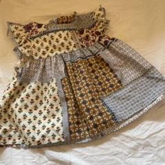 ohho. Mサイズ フリル付きパッチワークシャツ