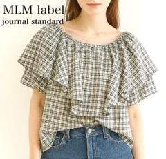 MLM label ブラウス　トップス　フリル　ゆったり　チェック　レディース