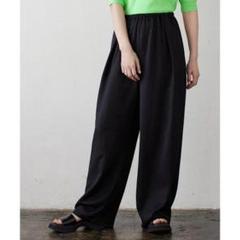 LANVIN en Bleu ゴムギャザーワイドパンツ 黒 36