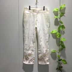 【ensuite】刺繍パンツ フラワー柄 クリーム系 2サイズのサムネイル
