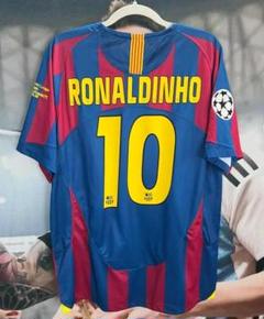 新品❗️未使用FC Barcelona RONALDINHO 10番レプリカユニ Ronaldinho 10 L FC Barcelona 2007 08 Home Third 2Jerseys Set