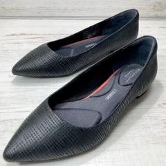 ROCKPORT ロックポート オープントゥ エナメル 黒　パンプス　23cm ロックポート ROCKPORT トータルモーション 75mm ポインティ