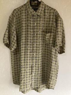 OLD UNIQLO 半袖シルクシャツ Lサイズ オリーブグリーン