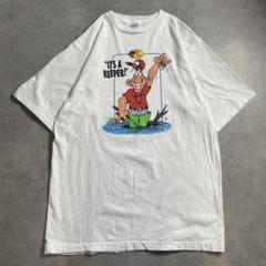 90s USA製 バスプロ 釣り おもしろ vintage T-shirt
