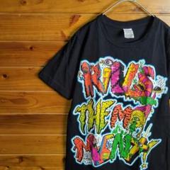 半袖Tシャツ　黒　Ⅿ　グラフィックTシャツ　デザインプリント　ビックプリント