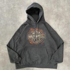 【激レア】HARLEY-DAVIDSON パーカー グレー 古着 2025年最新】ハーレーダビッドソン カラー：グレイ系 パーカーの
