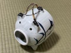 四日市　萬古焼　蚊取線香　蚊取　豚　白