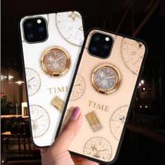 8日削除 iPhone7,8plusケース ラインストーン リング ホワイト