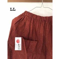 レトロ❤️もんぺ❤️ 麻柄模様 LL 赤 麻柄 野良着 ズボン 動きやすい モンぺのサムネイル