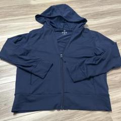 UNIQLO キッズ　エアリズムパーカー　ネイビー　140 紫外線対策　パーカー