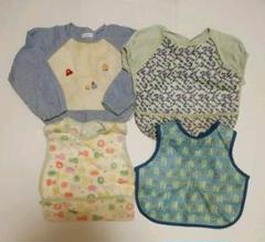食事エプロン ファミリア1枚 ハンドメイド3枚