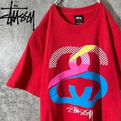 [大人気]　ステューシー　Tシャツ　ビックプリント◎　SSリンク　存在感◎　レア
