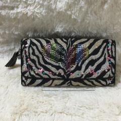 美品】Think Bee！シンクビー/ゼブラ ビジュー 長財布 - メルカリ