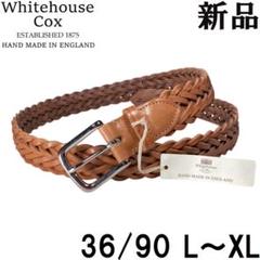 【新品】ホワイトハウスコックス28mmナローメッシュベルト 紺ネイビー30/75 ホワイトハウスコックス 32mm メッシュベルト ブラウン 36/90 L