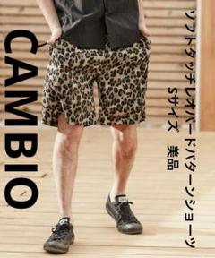 カンビオ　CAMBIO　ソフトタッチレオパードパターンショーツ　Sサイズ　美品