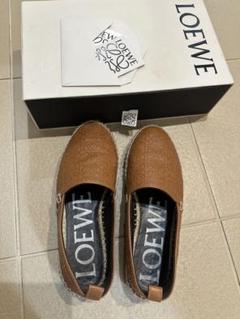LOEWE ブラウンレザー スリッポン 38 - メルカリ