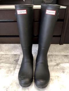 ✧︎美品✧︎ほぼ未使用✧︎HUNTER ブラック 長靴 レインブーツ ハンター（Hunter）（レディース）レインブーツ プレイ
