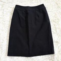 n6689 美品✨スーツスカート M相当 ビジネス ストライプ柄 裏地有り 薄手