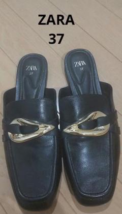 新品未使用タグ付　ZARAブラックスエードミュール バックル付きミュール - ブラック | ZARA Japan / 日本
