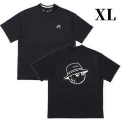 即日発送 マルボンゴルフ シャツ Malbon Golf 半袖 メンズ 黒色XL