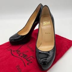【極美品】クリスチャンルブタン ハイヒール 黒 エナメル 裏張り済み 36 極美品】クリスチャンルブタン ハイヒール 黒 エナメル 裏張り