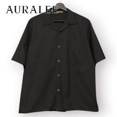 5077【新品タグ付き】オーラリー　半袖開襟シャツ　オープンカラー　ブラウン　S 2025年最新】auralee オープンカラーシャツの人気アイテム