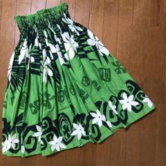 フラダンス用スカート 紫と緑の花柄 楽天市場】＼マラソンPT2倍／丈が選べる パウスカート 紫