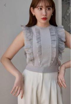 トップス Herlipto Organdy Volume Sleeve Knit Top herlipto Organdy Volume Sleeve Knit Top