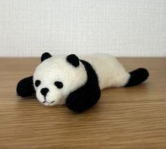 羊毛フェルト パンダ ぬいぐるみ 約10cm