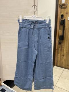 《試着のみ》140サイズ レースアップデザイン ワイドパンツ
