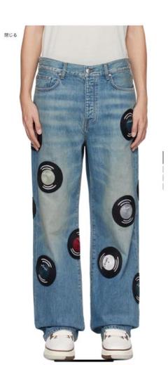 新品 AMIRI BAGGY RECORD JEAN 31 AMIRI BAGGY RECORD JEAN | REVERSIBLE