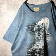 希少 2XL THE MOUNTAIN 白虎 アニマル Tシャツ オーバーサイズ